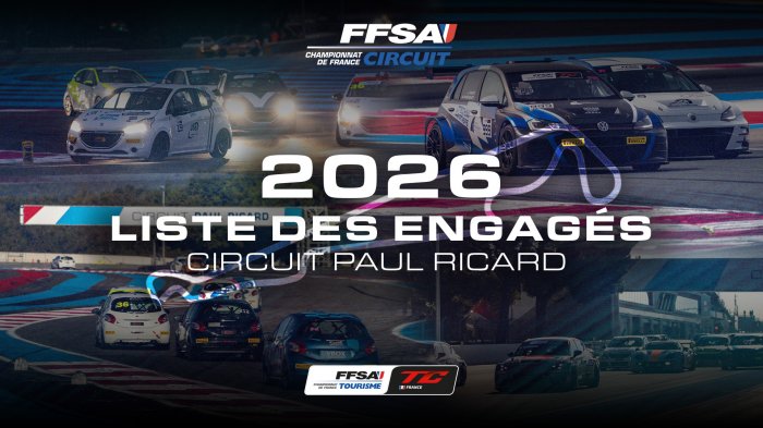Le Championnat de France FFSA Tourisme rendra ses verdicts sur le Circuit Paul Ricard