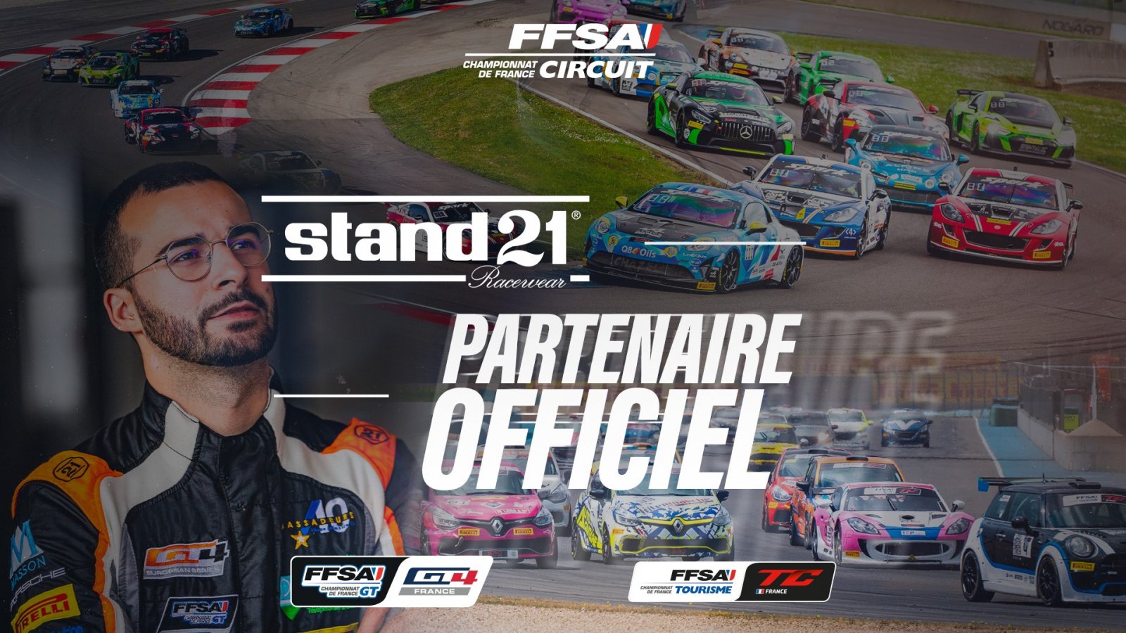 Le Championnat de France FFSA des Circuits accueille Stand 21 comme nouveau partenaire technique